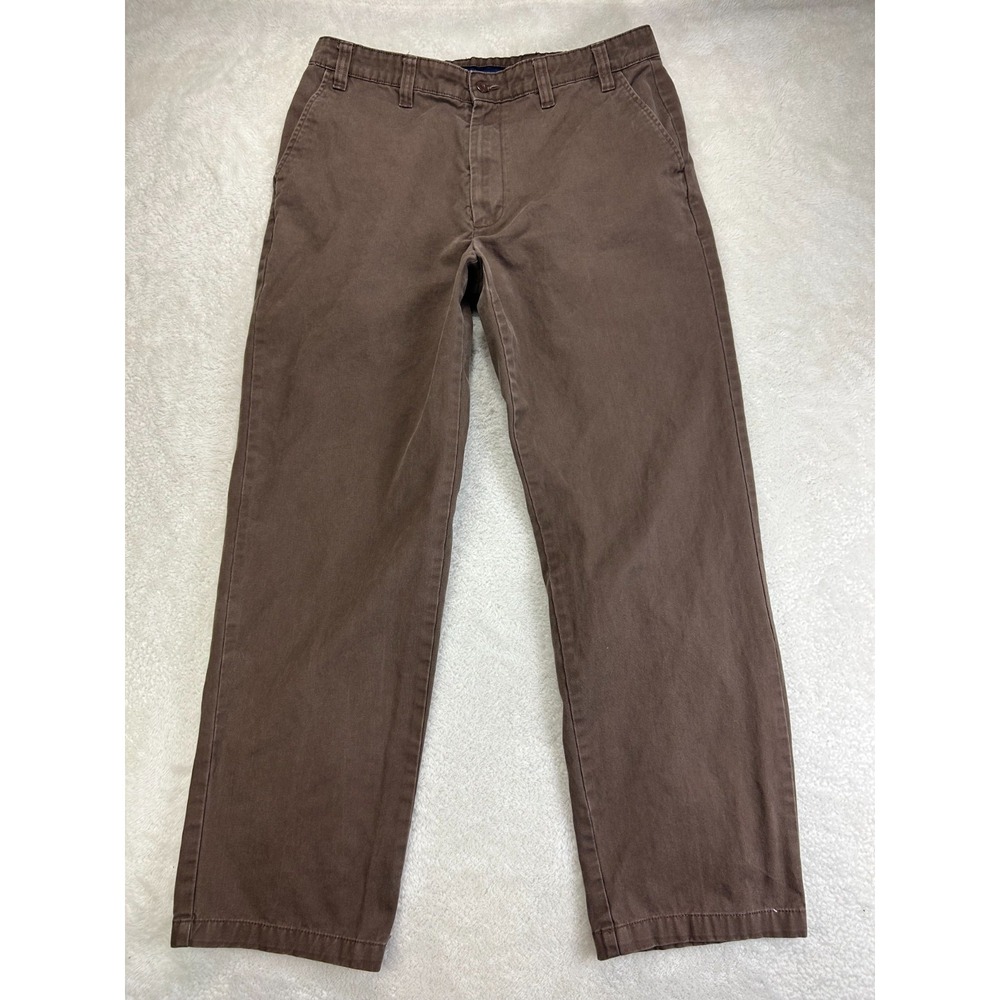 Vintage Duck Head Chino Pants Mens 36x34 Brown Flat Front Straight Leg Comfort